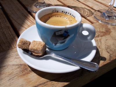 A nicely poured shot of espresso