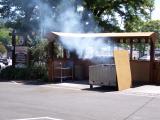 Back on the road, we succumb to the lure of Bubba's smoke.