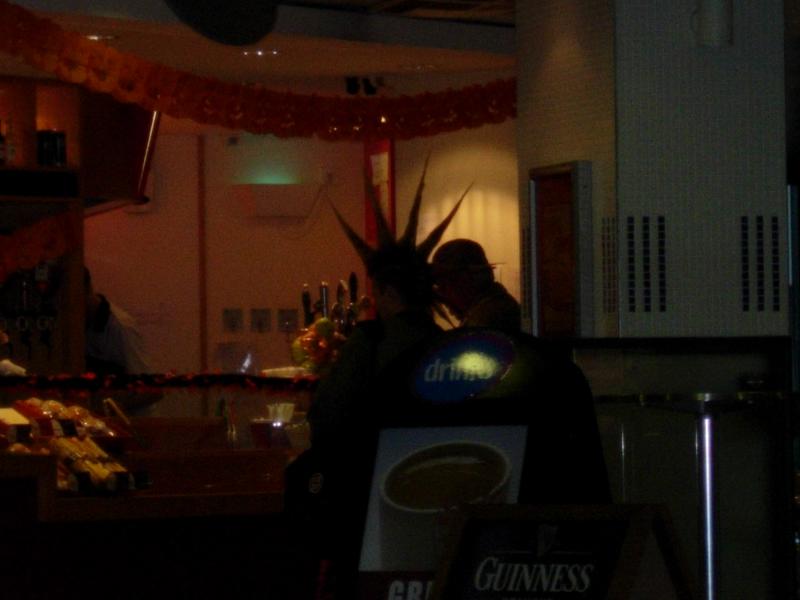 The most impressive mohawk Ive ever seen, in the Belfast train station.