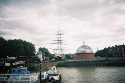 The Cutty Sark at Greenwich Pier.