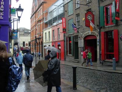 Temple Bar. Lots of little shops and cafes here.