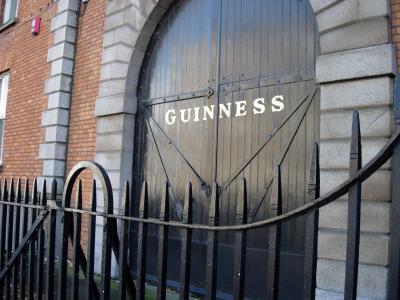 A gate into Guinness Brewery.