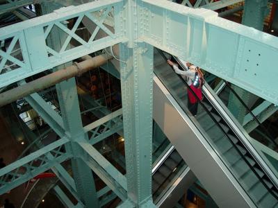 The interior of the brewery.