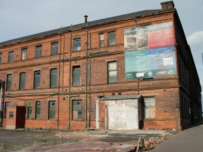 The warehouse on the Belfast docks where the Titanic was built.