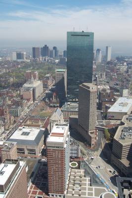 Prudentail Tower view of Boston