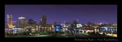 Baltimore Inner Harbor by Night (Arjun Roychowdhury)