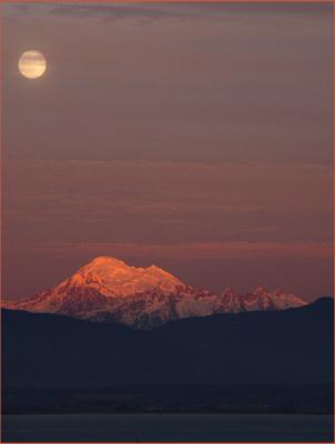 Moon Above Mt Baker Ann Chaikin