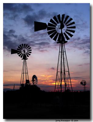 Windmills at Sunset*
