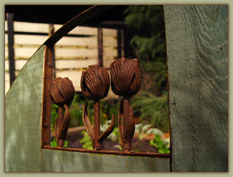 vegetable garden gate<br>by Michael Puff