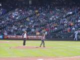 Olympians throwing out the first pitch