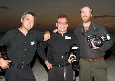 Photographers Ken Carl (Chicago), Tony Bonanno (Santa Fe) & Erik Graham (BC, Canada) on assignment in the Cayman Islands