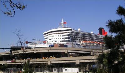 Queen Mary in New York Harbor