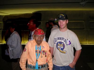 Navajo Codetalker with our son Bob