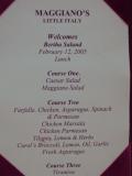 The menu