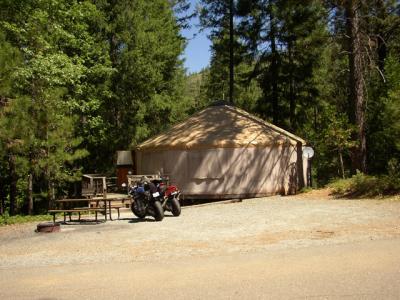 Our yurt at Yosemite Lakes
