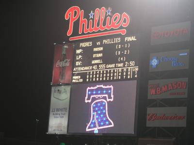 Phillies win 5 to 4