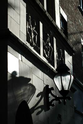 stone face and light