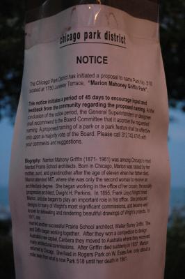 proposal to rename a park