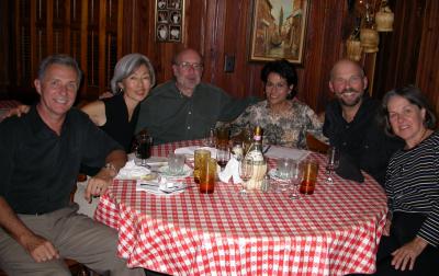 Dinner at Maria's with Pete and Pam, Andy and Evelyn