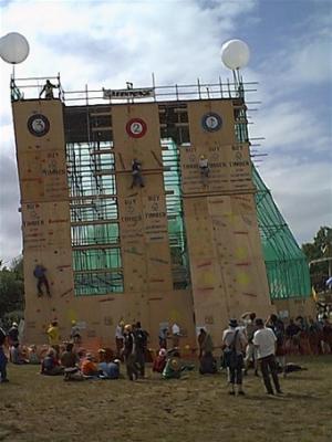 Greenpeace climbing wall