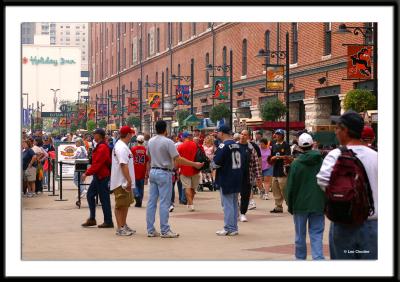 The concourse along Eutaw Street inside the ballpark. Red Sox fans outnumbered Oriole fans by 70-30% on this weekend.