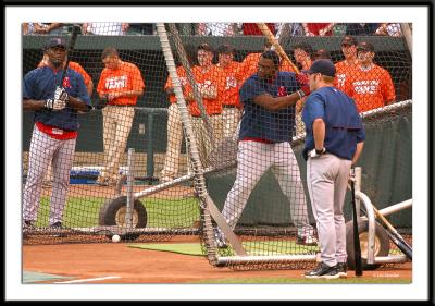 David Ortiz putting on a show in batting practice.