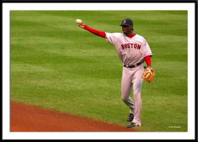 Pokey Reese making the play at second base.