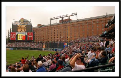 View to right field from our seats at Oriole Park.