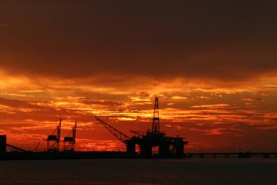 Oil Rigs on Galveston Bay