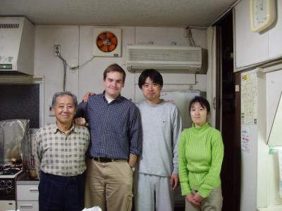 Left to right: Host dad, myself, Mori and Nijo