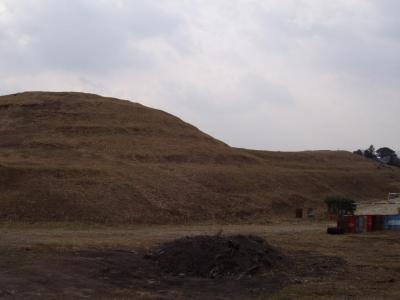 A view of a kofun from the outsite