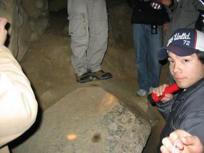 Inside the kofun...