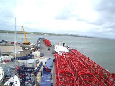 Giant cranes are shipped from Fenit