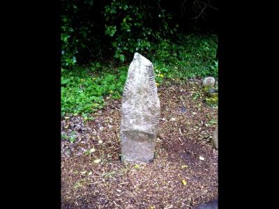 closer view of ogham stones