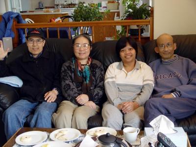 Visit of K.C. and Kwok-Yee Lin, 28 April 2004