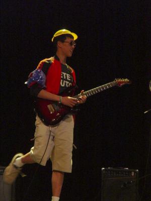 Michael performing in the Yellow & Black, 2004