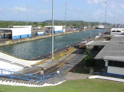 View of Gatun Locks to the Caribbean