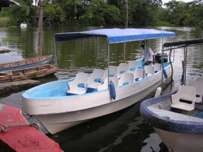 Boat for trip to Las Isletas in Lake Nicaragua