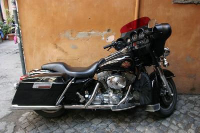 the Harley in the alley