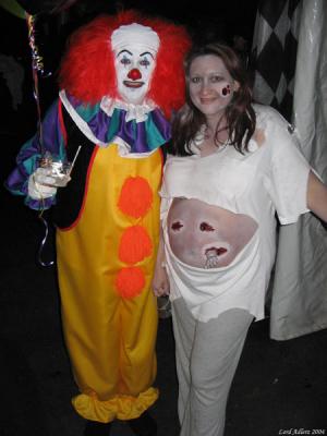 Cybian as Pennywise and his love wife and soon mother of his child Michelle.