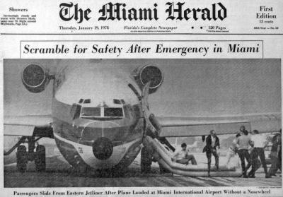1978 - The Miami Herald - Eastern B727-25 N8126N landing incident