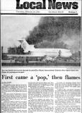 1982 - The Miami Herald - Pan Am B727-235 N4734 Clipper Charmer engine fire on takeoff roll