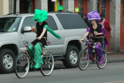 The easiest mode of transport on Mardi Gras