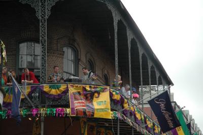 Mardi Gras balcony on Royal