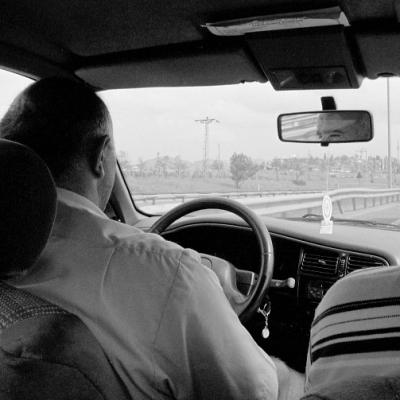 Heading into town