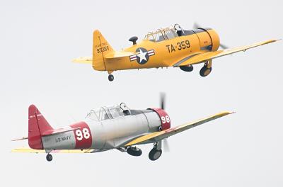 T-6/SNJ takeoff