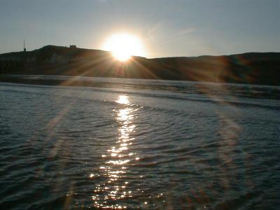 Sunset over Newhaven fort