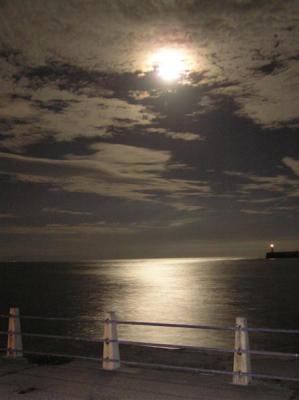Moonlight over Newhaven Harbour