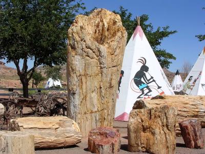 Geronimo trading post, An old bridge & Road side color