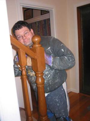 restaining the ballustrade
